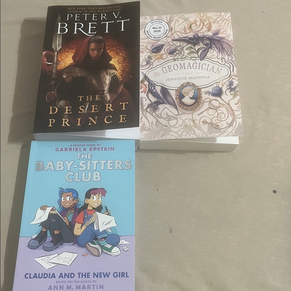 Choose 1 NEW Book Acq 10/10/25: Desert Prince, Geomagician, Baby Sitters club